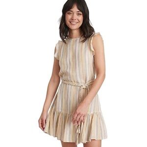 NWT Marine Layer | Beachy Stripe Laney Tiered Minidress Size XL Tencel/Linen